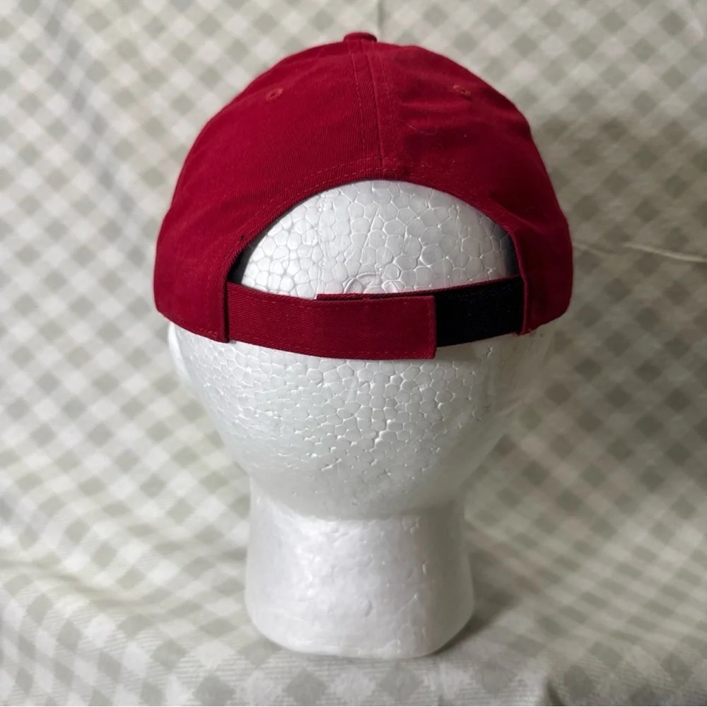 MLB LOS ANGELES ANGELS LOGO RED ADJUSTABLE CURVED BILL BASEBALL HAT CAP RETRO